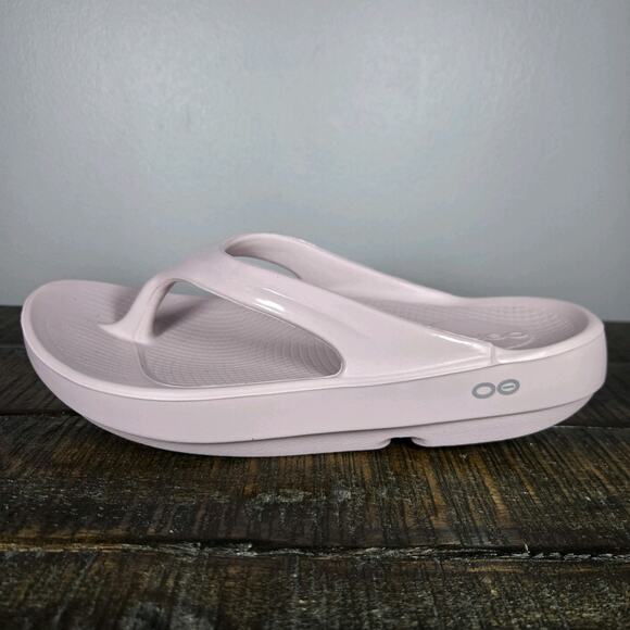 NEW Oofos Oolala Luxe Womens Size 6 Recovery Slip-On Flip Flop Sandals Pink - Picture 7 of 12